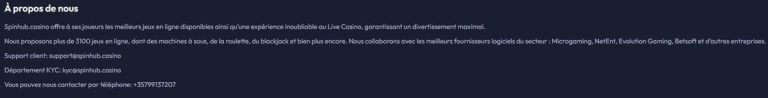 Spinhub Casino support client